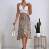 6 Benuynffy Boho Women Casual Print Tie Side Wrap Skirt Elegant High Waist Female Summer Asymmetrical Knee Length A-Line Skirts